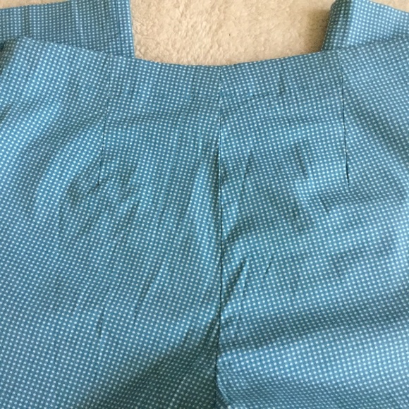 Vintage Gap Gingham Stretch Capri Cropped Pants Blue Y2K - Sz 4 - Picture 7 of 9